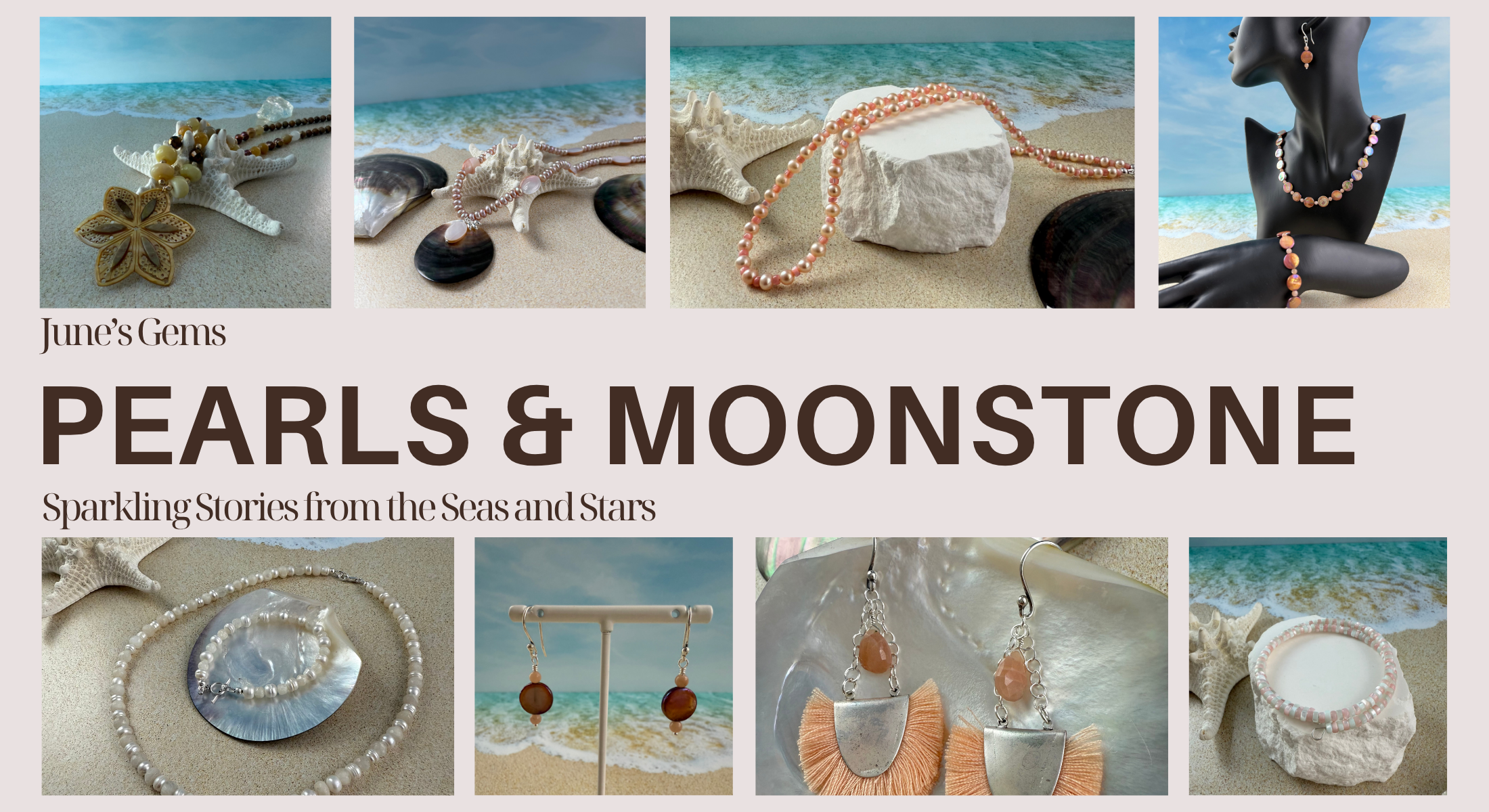 June birthstones pearl and moonstone